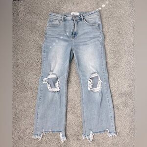 Risen Cropped Jeans